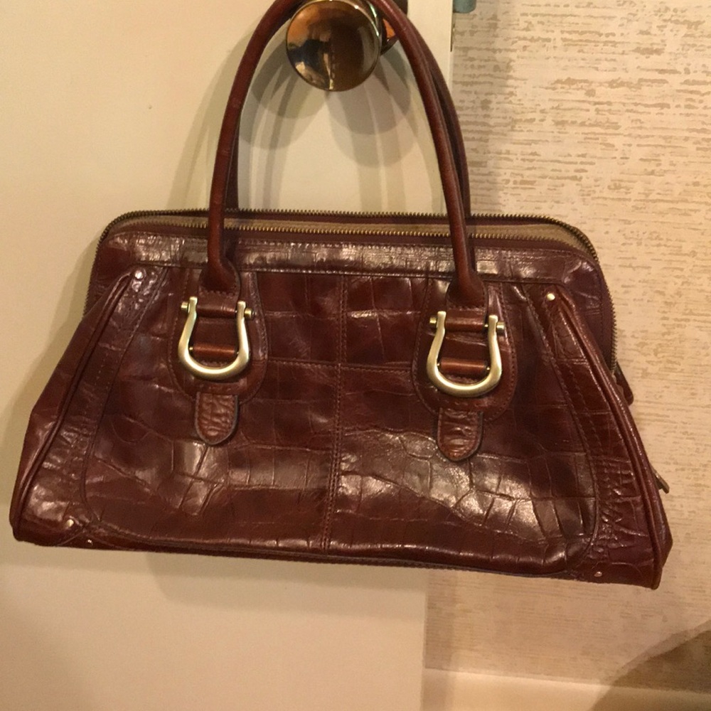 Liz Claiborne Leather Embossed Doctor Bag Purse
